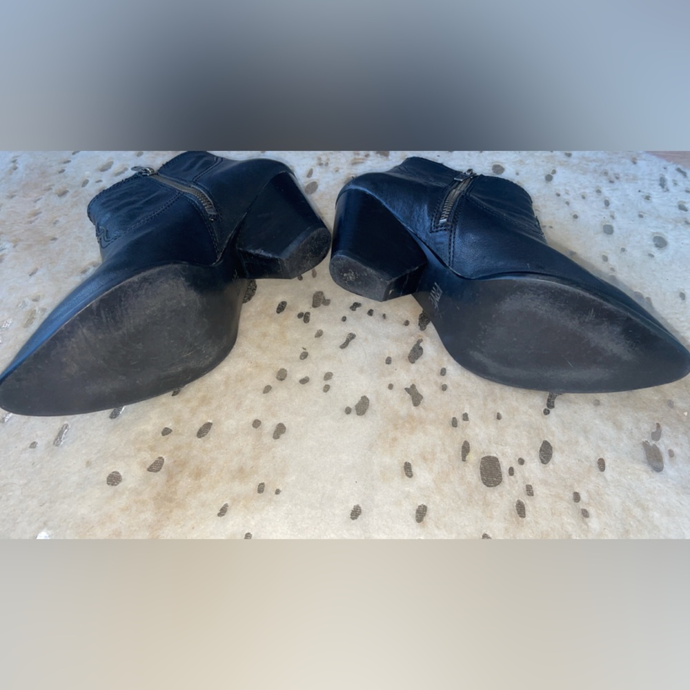 Frye Black Leather Ankle Booties - Picture 5 of 7